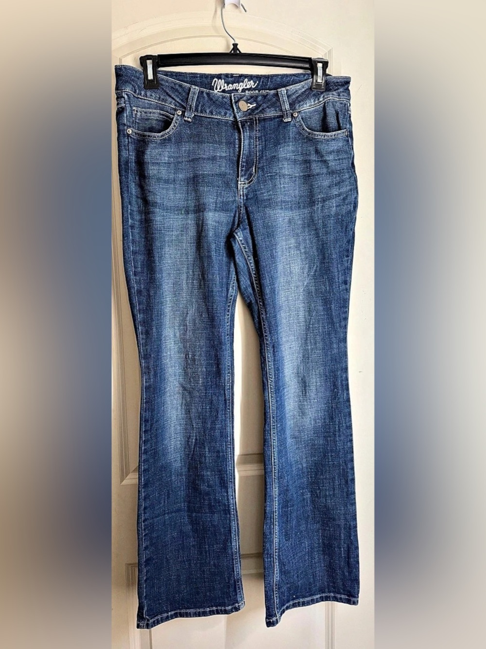 Wrangler Boot Cut Jeans in Blue Waist 15 x 32 boho western casual